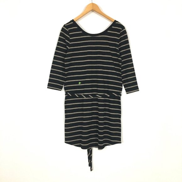 NWOT! Banana Republic Stripe Scoop Neck Belted Pocket T-Shirt Dress - M - Picture 3 of 9